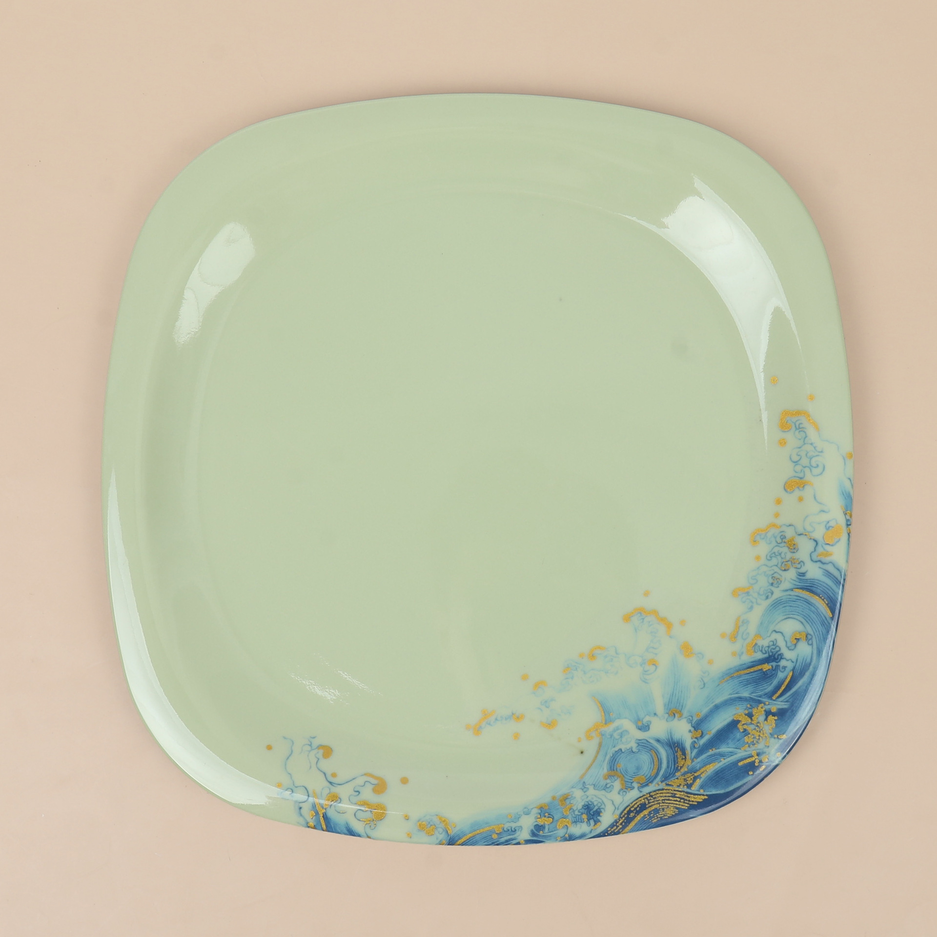 Melamine plate, a high-end melamine plastic square plate, a green self-service plate specially designed for restaurants, commercial hotels and restaurants full figure