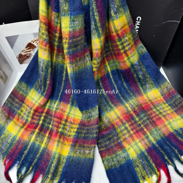 出口出口围巾批发电商直播供应链供货新款现货款经典英伦格子粗须