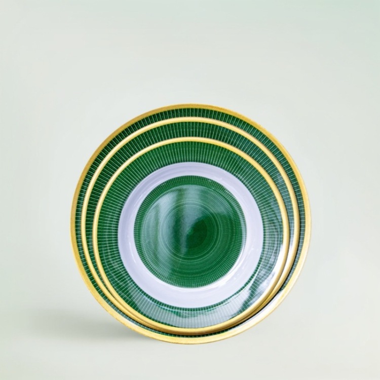 Middle Eastern tableware 7, 8, and 9-inch melamine plates, melamine bowls, melamine trays, and melamine tableware are available in large quantities in stock full figure