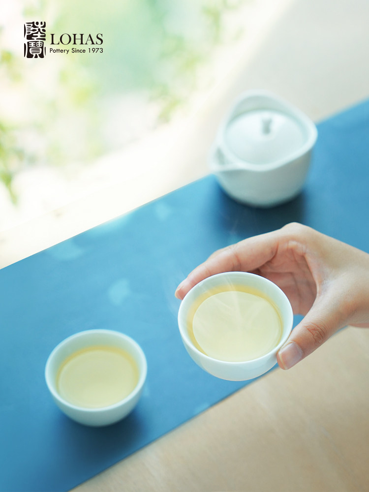 Lu Bao Ceramic Tea Set Lingbo Tea Set Gift Box Office One Pot Two Cups Portable Quick Guest Cup Tea Set Specification image