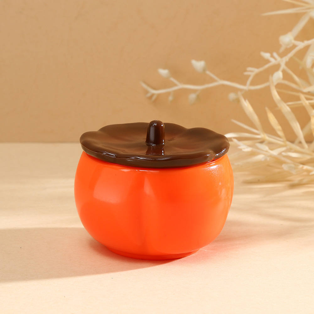 Auspicious persimmons, everything goes well tea canister, storage canister, simulated persimmon decorative item, wedding and housewarming joy, plastic flowerpot Item Picture