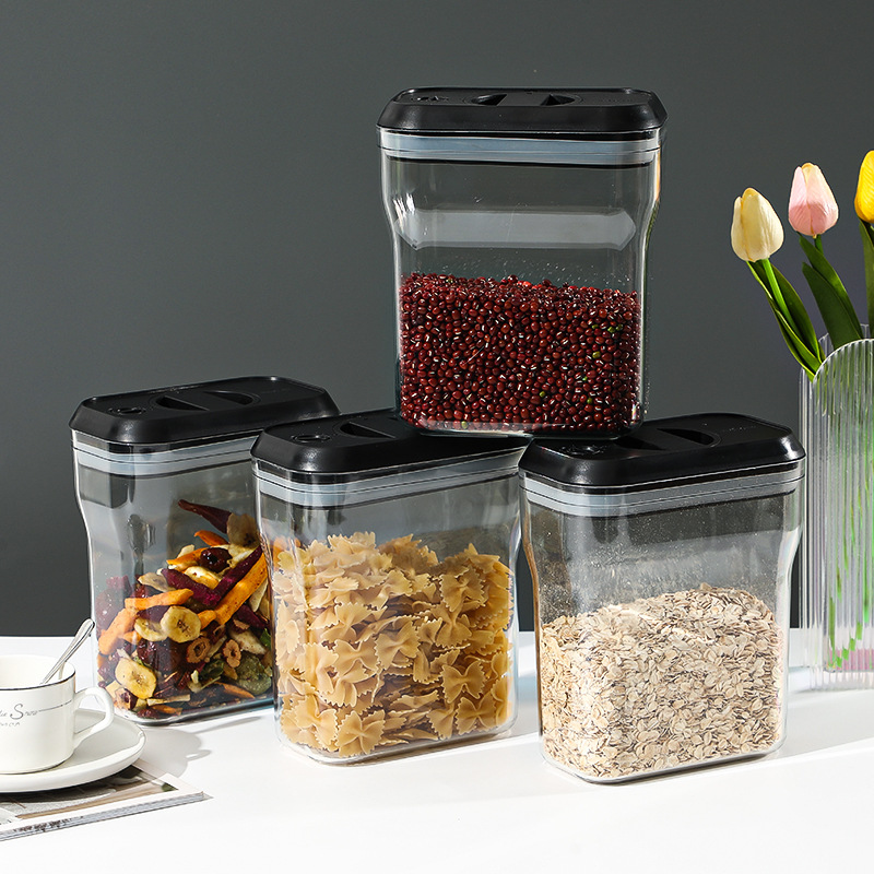 五谷杂粮密封罐塑料食品收纳罐零食收纳盒大号米罐米桶透明储物罐