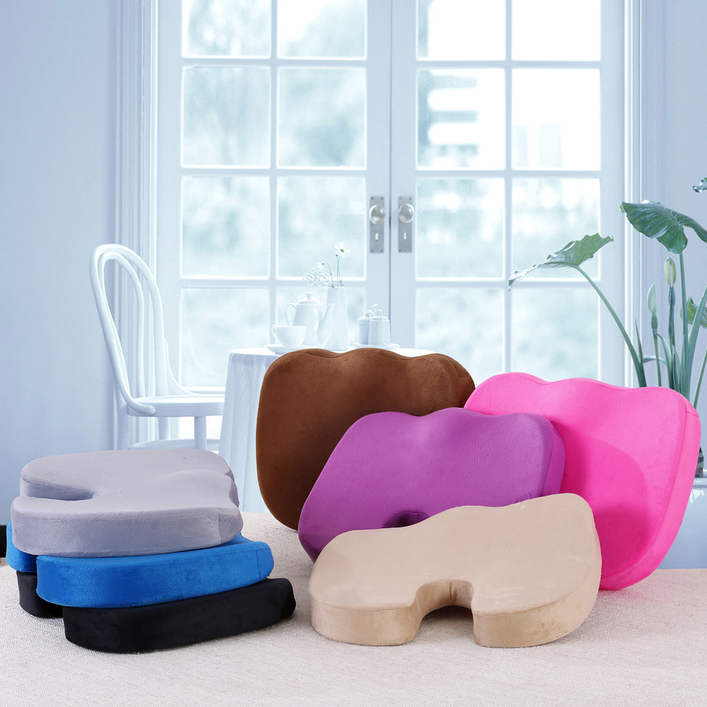 Cross-border exclusive seat cushions, breathable fart cushions, ergonomic seat cushions, anti-hemorrhoid slow-rebound car seat cushions full figure
