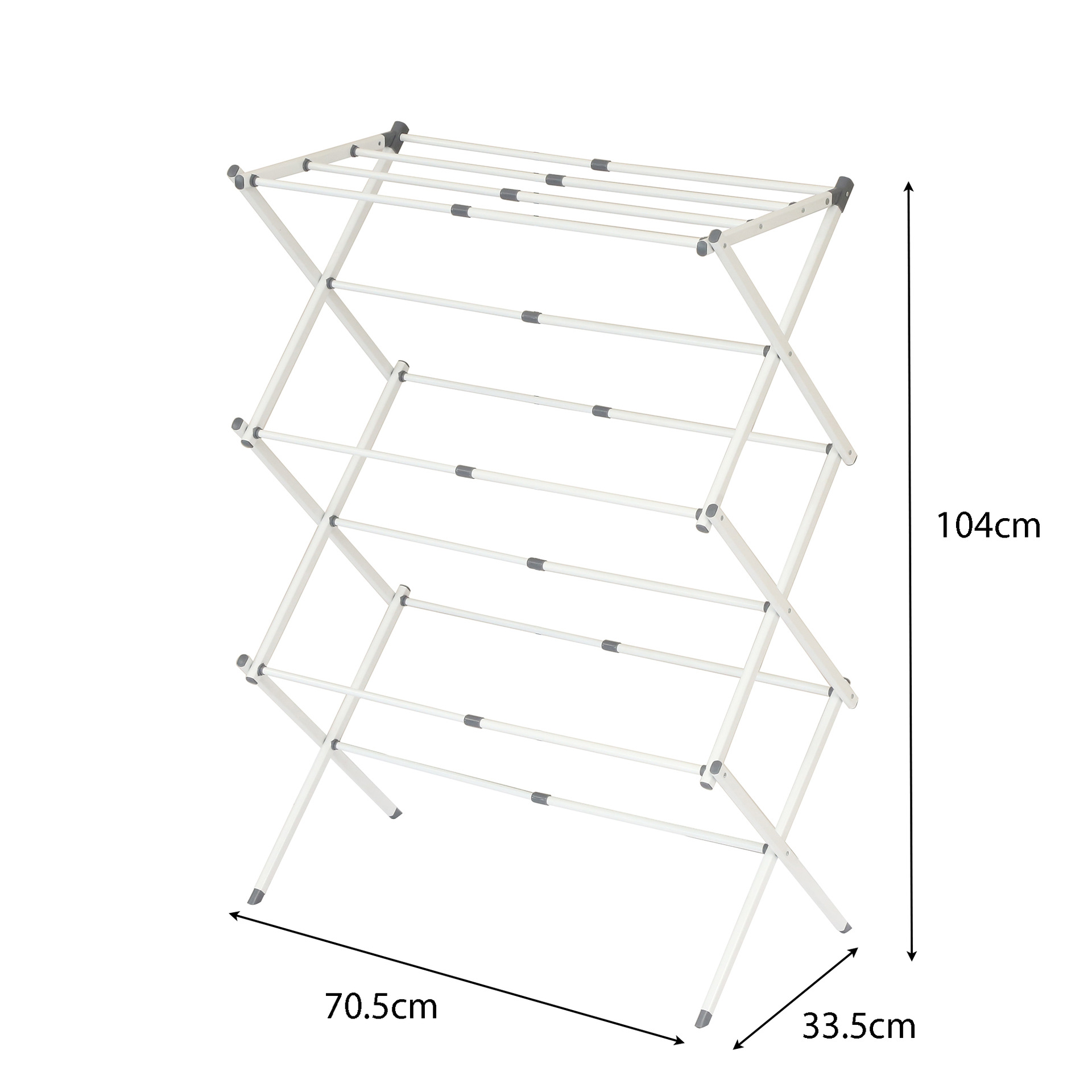Bath towel drying rack, iron rod storage rack, balcony floor-standing towel rack, clothes hanging, storage rack, sock drying, foldable Item Picture