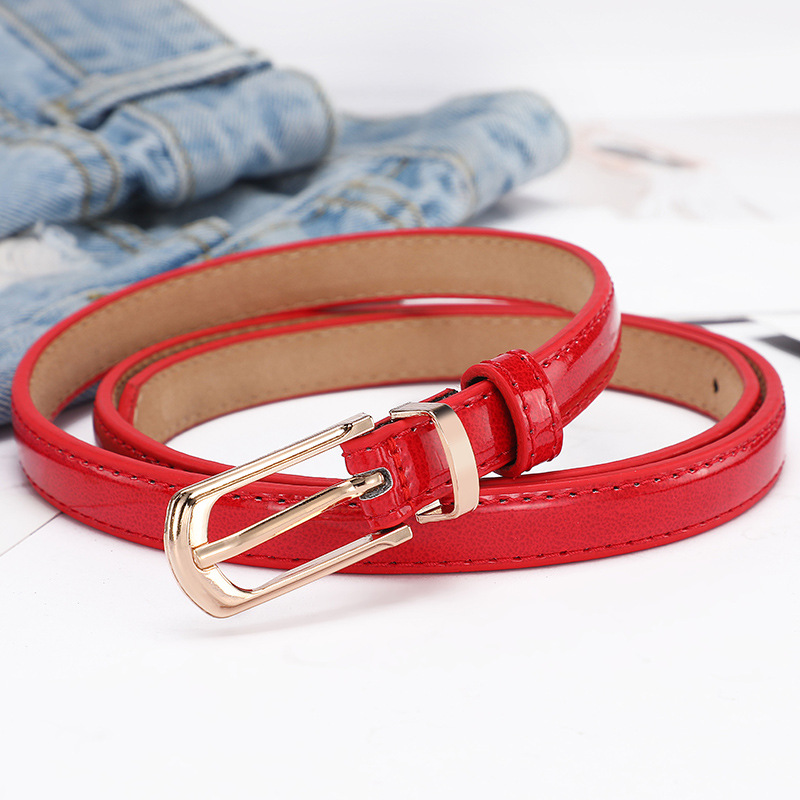 New pin buckle small belt women's fine, simple, fashionable and versatile sweater belt women's decoration with dress wholesale Item Picture