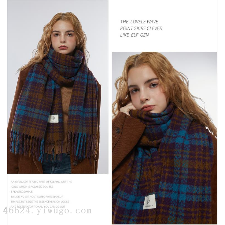 New cross-border export checkered clove checkered scarf for e-commerce live-streaming supply
