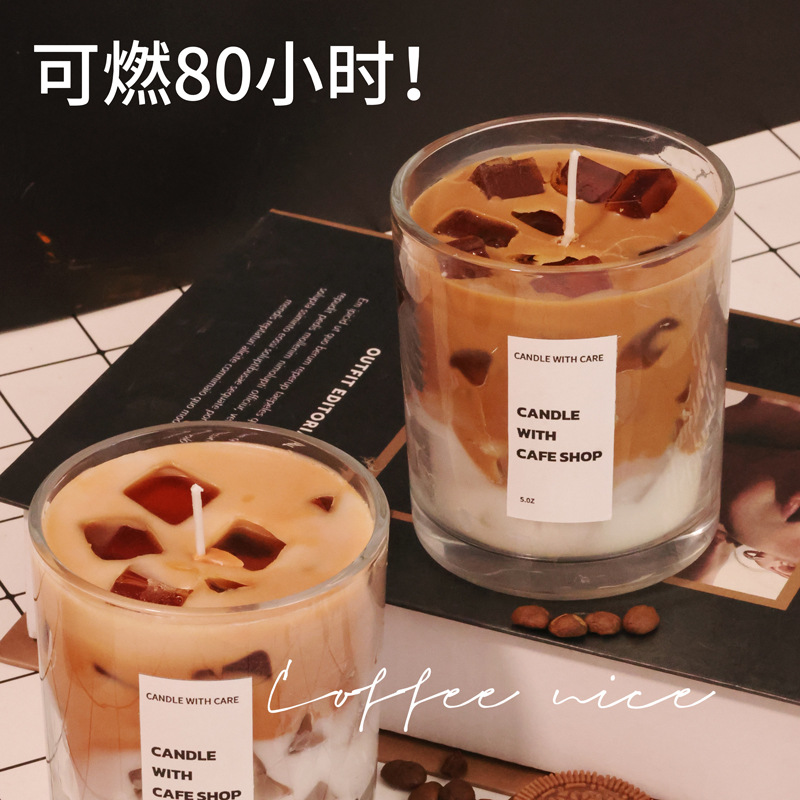 Coffee scented candles, soy wax, low-temperature, niche, high-end birthday gifts, atmosphere, best friend souvenirs, cross-border details Picture