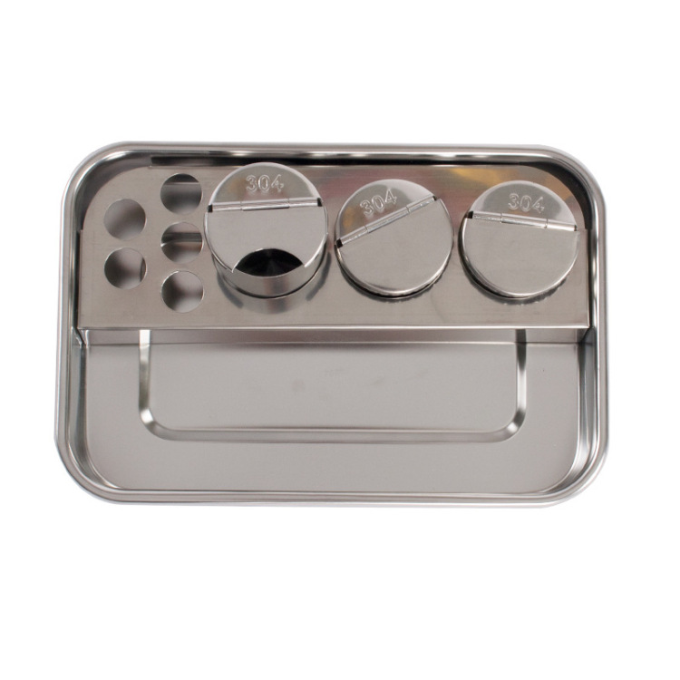 304 stainless steel medical tray, surgical disinfection tray, hospital dressing change, infusion and injection tray, tattoo square tray Application Scenario