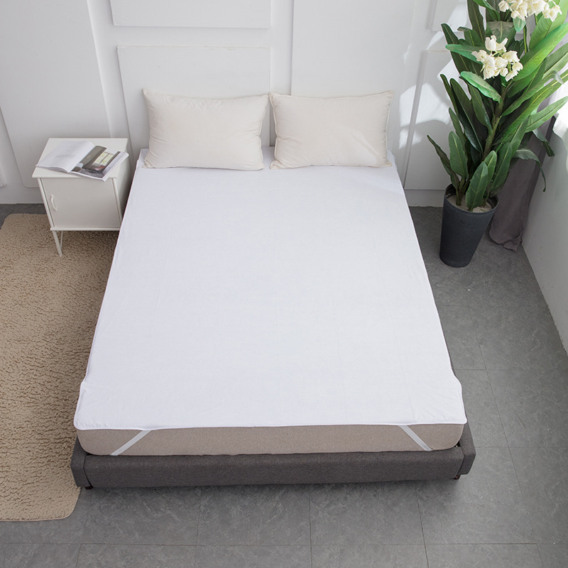 Cross-border Amazon bamboo fiber towel fabric waterproof bed, thin Simmons urine-proof anti-slip four-corner rubber band mattress Specification image