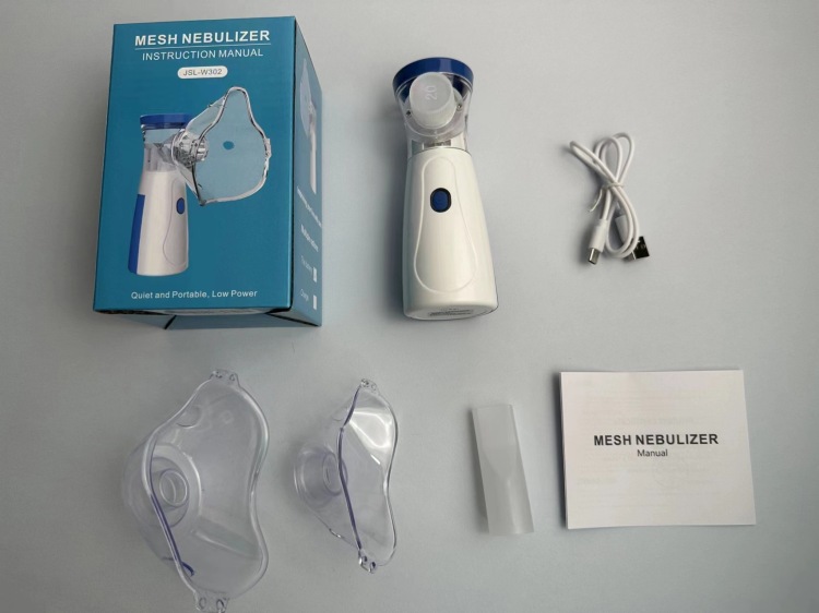 Portable small micro-mesh ultrasonic handheld nebulizer for adults and children, medical supplies full figure
