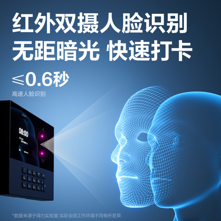 Deli Office Multi-modal Recognition employee clock-in and clock-in machine, face and palm print attendance machine details Picture