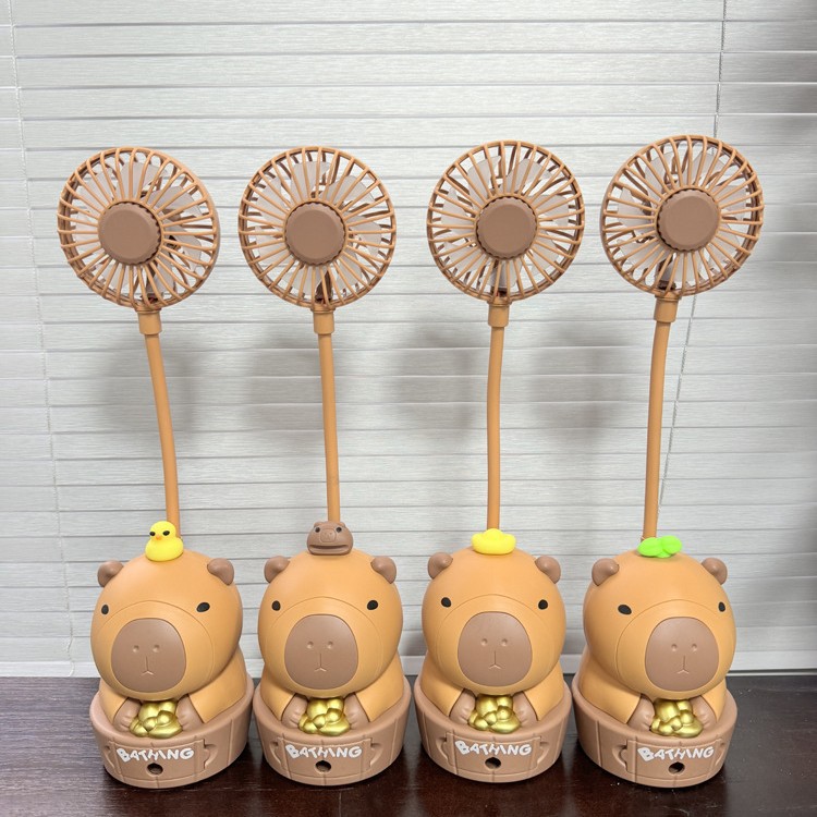 A popular two-speed USB charging desktop cartoon fan and pencil sharpener desktop fan in foreign trade Specification image