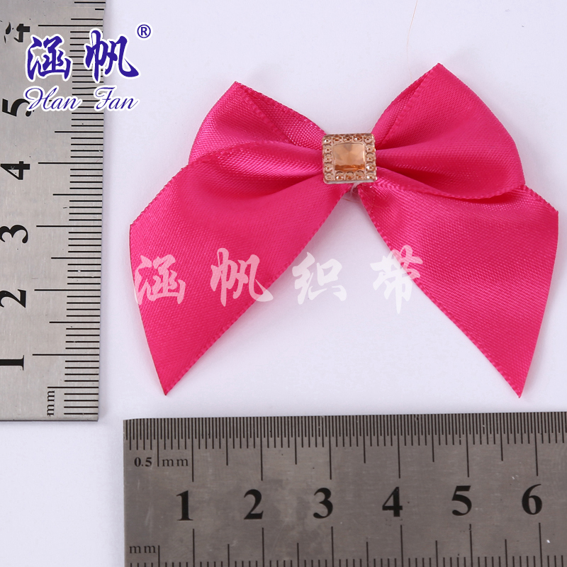 彩色丝带手工贴钻蝴蝶结  服饰配花 厂家直销