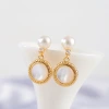 Yunyi Shijia French Niche retro Light Luxury Earrings, simple and elegant female style earrings, natural freshwater pearl earrings wholesale factory direct sales, in stock Item Picture