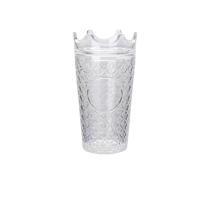 复古浮雕玻璃杯水杯点玻璃杯子家用牛奶高颜值咖啡杯太阳花带盖杯