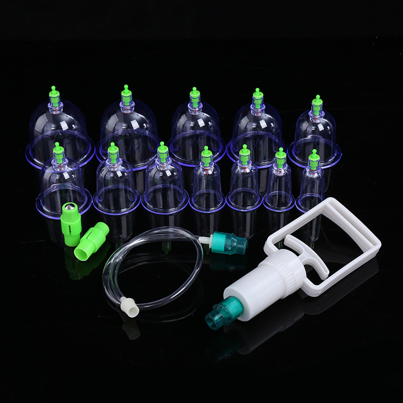 English household cupping device, vacuum suction type, thickened explosion-proof ABS plastic material, 12-can cupping