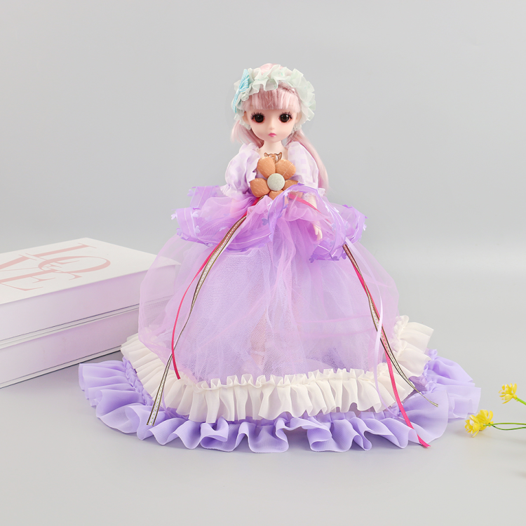 New cute children's playhouse dolls, wedding dresses, ice princess, blinking girl toys, birthday gifts
