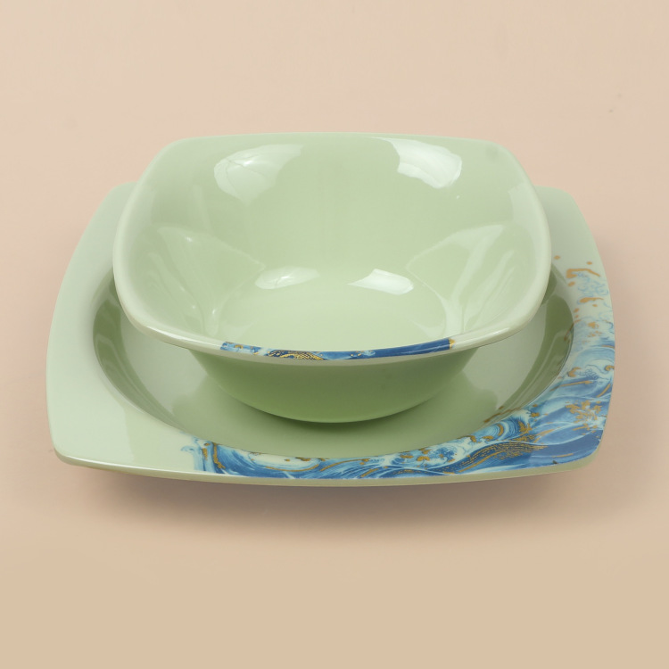2025 New household thickened imitation porcelain rice bowl, ramen bowl, creative and popular small bowl for drinking soup tableware set