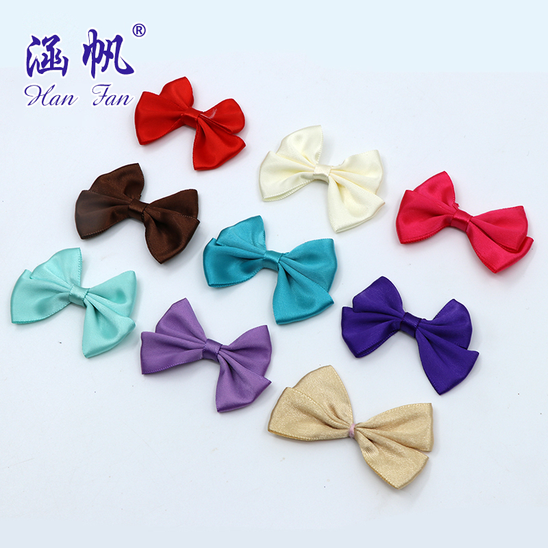 Double-layer diamond-encrusted bow accessory gift box packaging, polyester band bow accessory clothing shirt bow tie Specification image