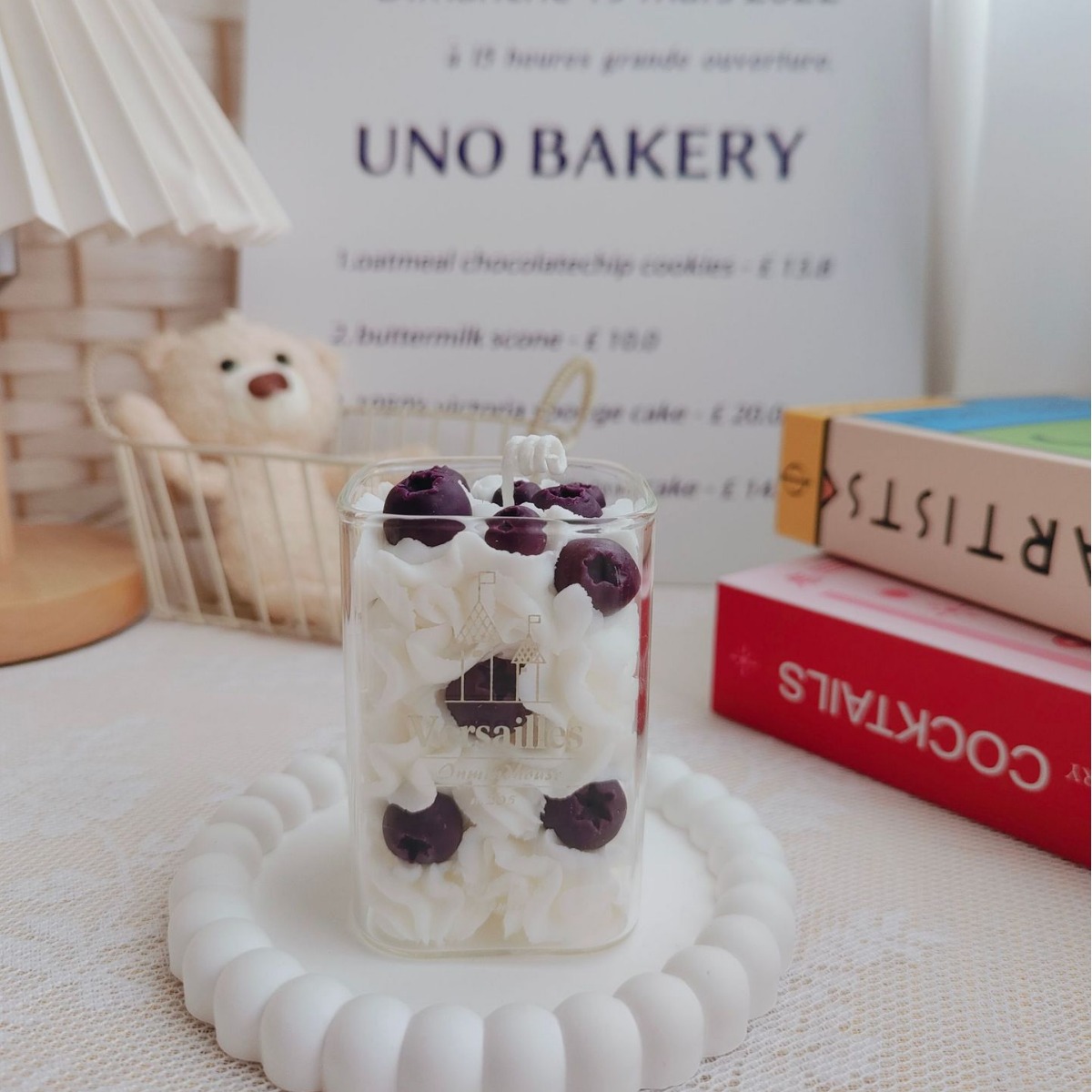 Fruit yogurt cups, scented candles, strawberry square cups, creative birthday gifts, cross-border bestsellers, soy wax scented ornaments Specification drawing