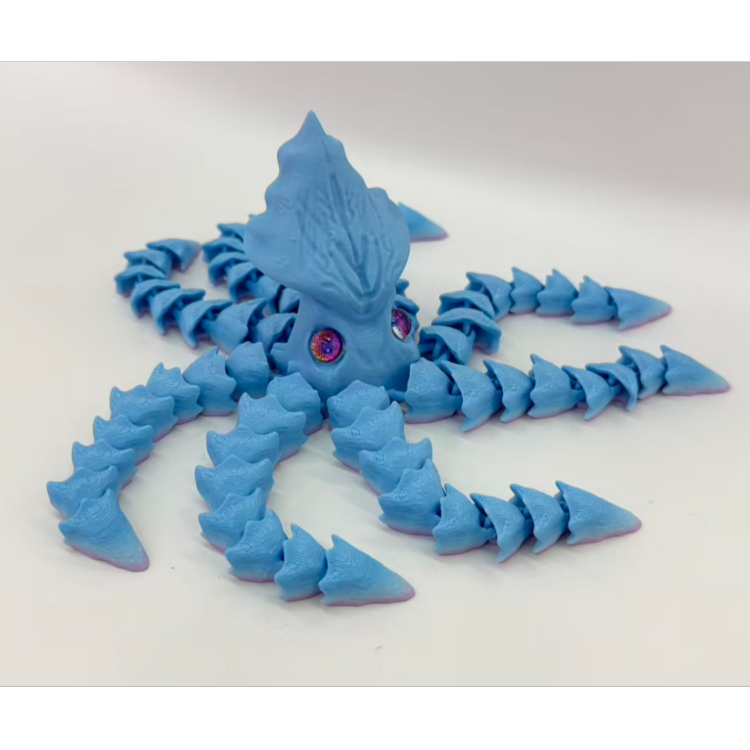 26*8cm3D打印章鱼玩具 关节可动 创意潮玩玩具产品图