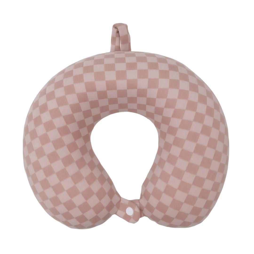 Portable small square memory foam U-shaped pillow, neck pillow, travel airplane pillow, detachable and washable breathable student nap pillow details Picture