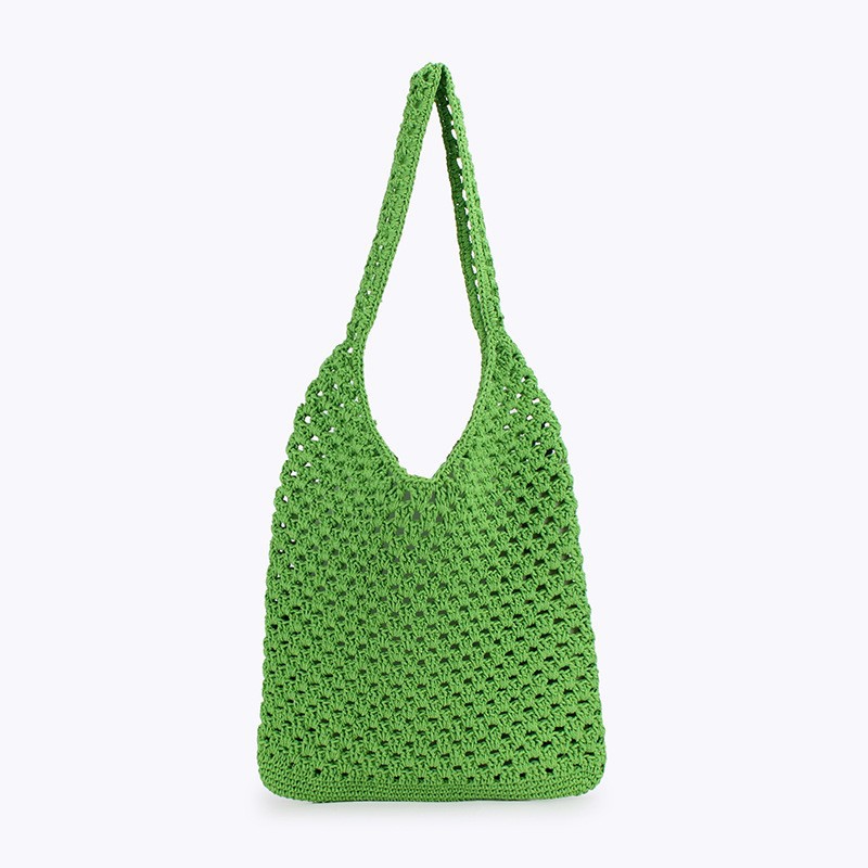 A one-piece, hollowed-out cotton rope woven bag for daily travel, casual wear, commuting, seaside vacations, and fashionable ladies Specification image