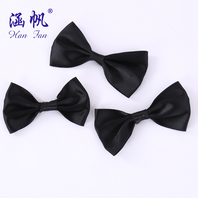 Premium black bow tie accessories with beaded collar flowers, a retro style and fashionable decoration