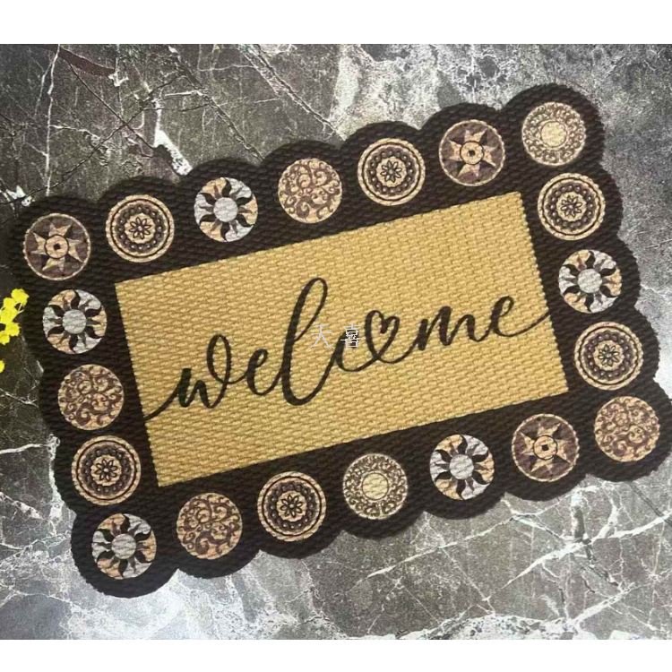 Pineapple patterned floor mat, anti-slip carpet for the entrance to the outside