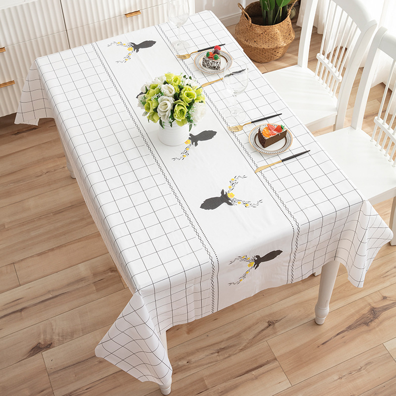 European-style rectangular embroidered lace tablecloth, table cloth, stain-resistant and durable household decorative fabric