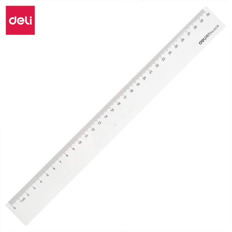 Deli Office student stationery plastic transparent 30CM straight ruler Application Scenario