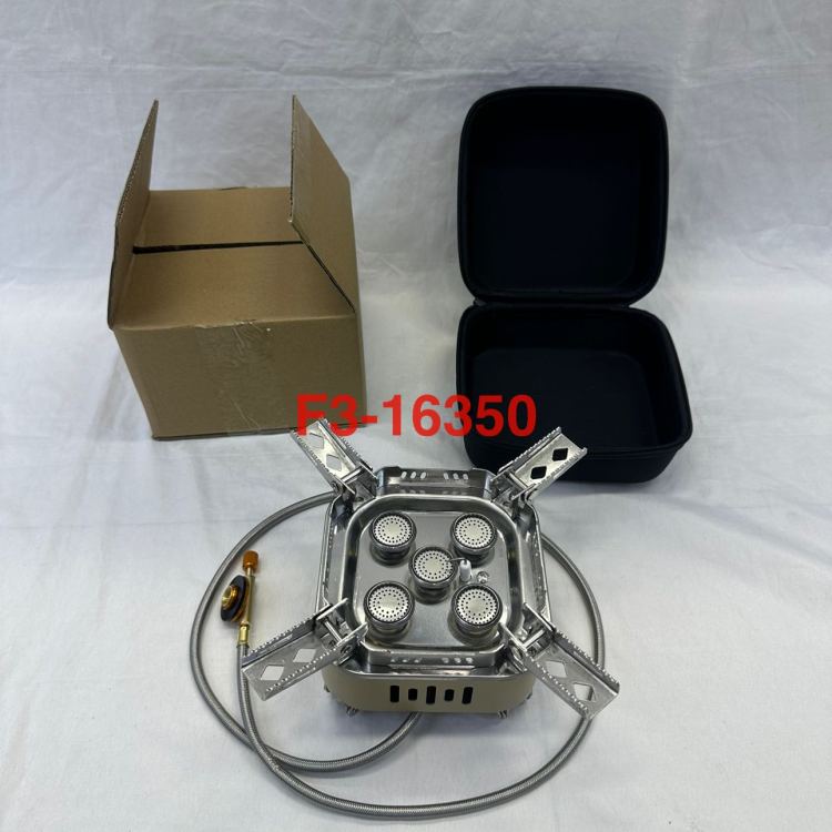 五芯卡式炉户外野营炉具烧水煮茶 炉头便携露营炊具煤气燃气灶绿色产品图