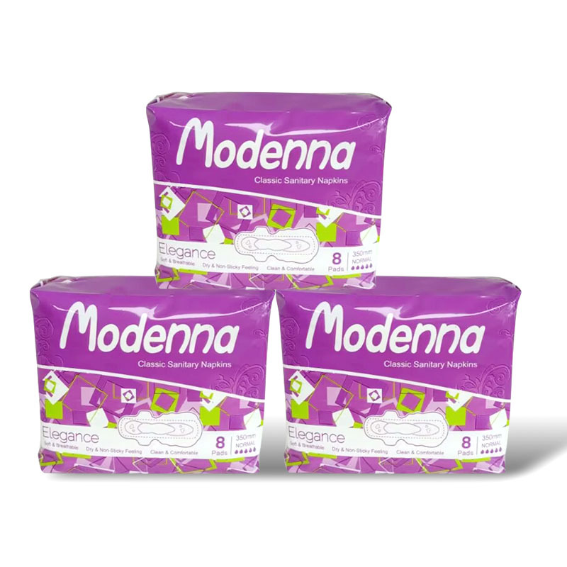 卫生巾厂家modenna卫生巾日用夜用整箱批发外贸出口OEM非洲卫生巾