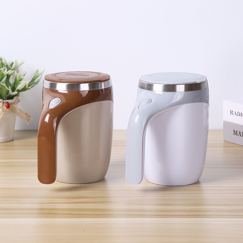 Amazon cross-border mixing cup, fully automatic mixing cup, portable and lazy rotating electric stainless steel cup Specification image