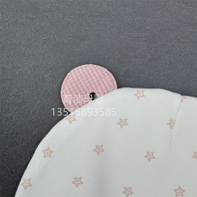 Newborn placenta caps: Double-layer pure cotton boneless placenta caps for newborns aged 0-3 months, suitable for both boys and girls in spring and autumn Item Picture