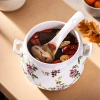Ceramic stewing cups, household water-jacketed soup stewing cups, covered bird's nest cups, steamed egg cups, small earthenware POTS for making soup, soup POTS Specification image