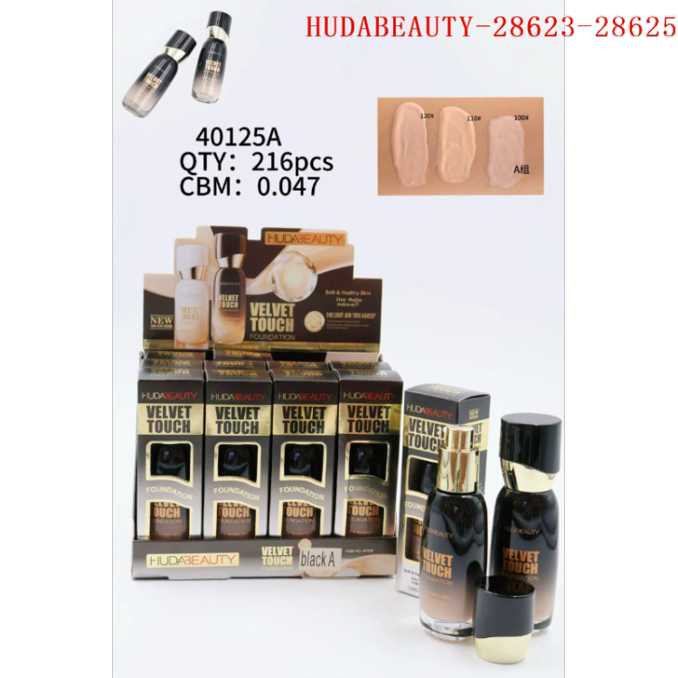 Huda Beauty Premium Glass bottle Foundation lasts long without smudging, provides concealer and moisturizes for a long-lasting effect