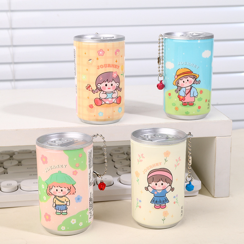 mini 饮料罐装湿巾30抽旅行便携迷你一次性湿纸巾桶装清洁湿巾白底实物图