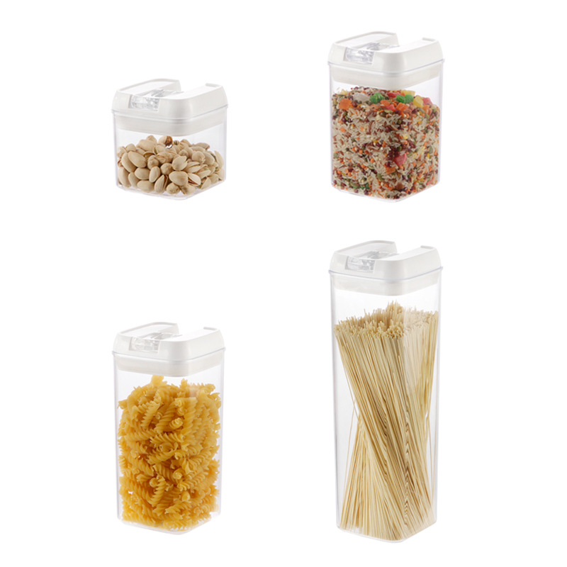 The press-type food preservation plastic vacuum sealed can for kitchen storage of grains and cereals is easy to fasten and store Application Scenario