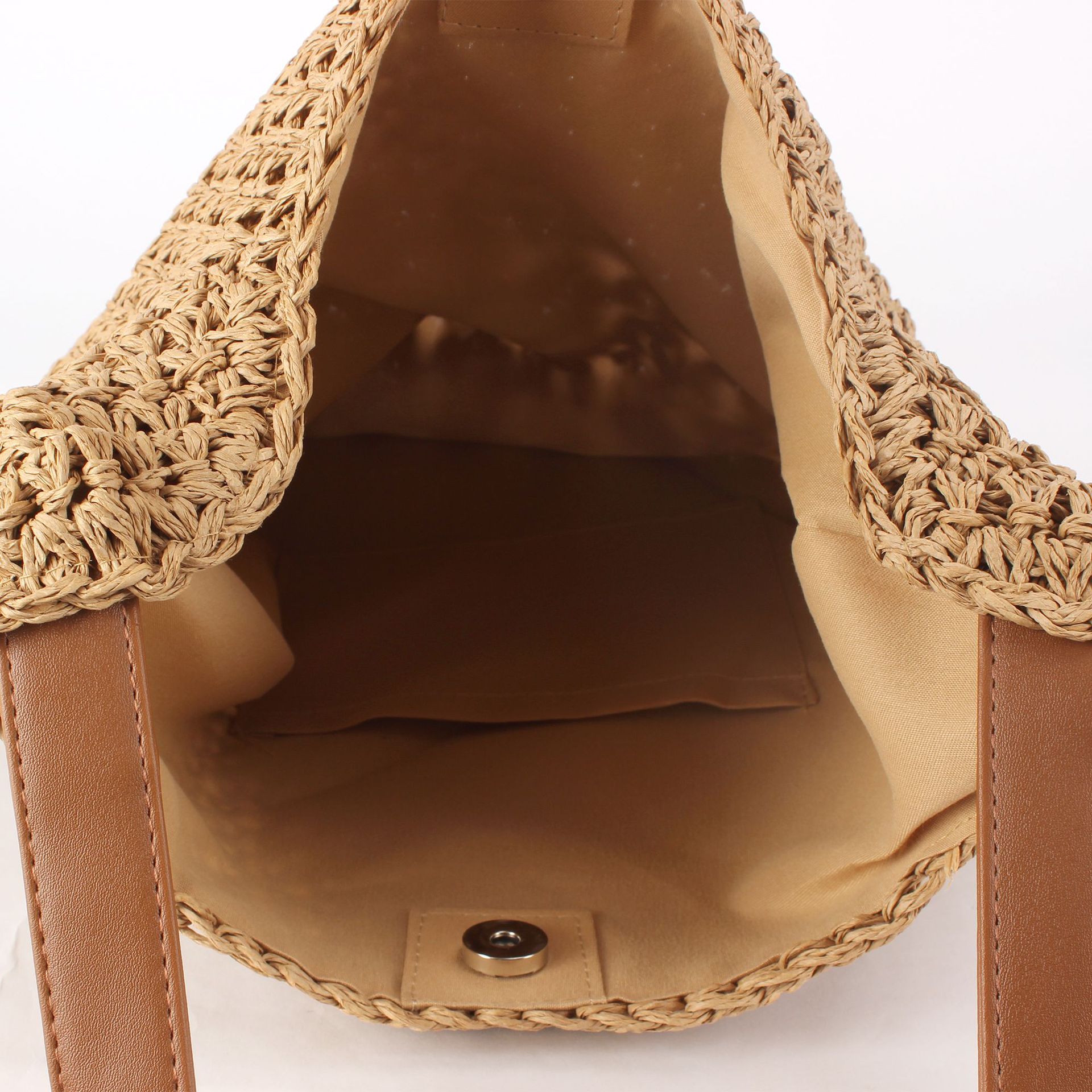A new retro seaside vacation photo woven bag for summer, a versatile and casual daily commute bag for ladies details Picture