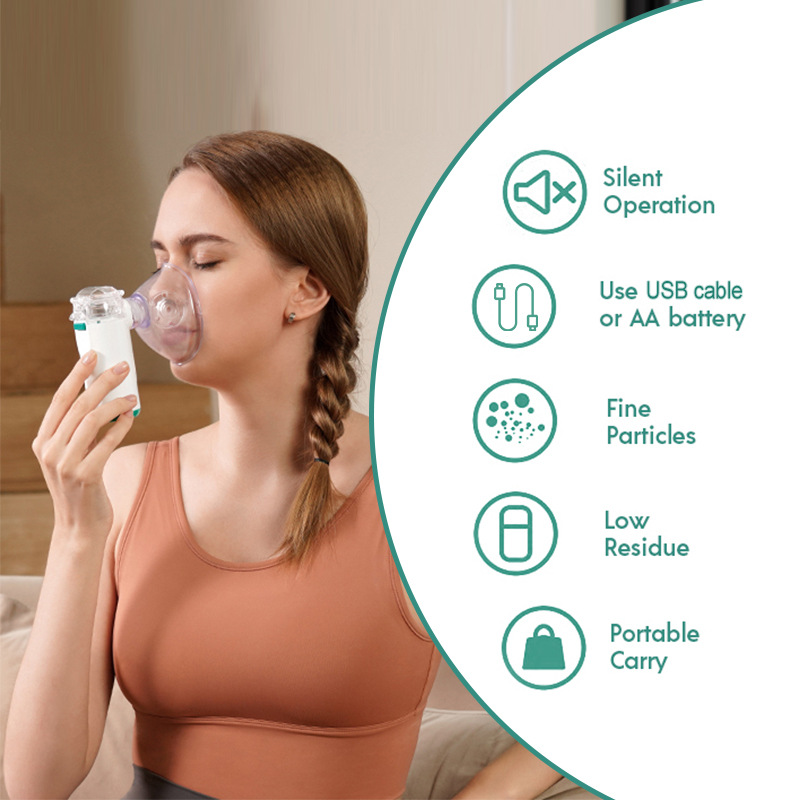 The new handheld portable nebulizer for adults and children's home use with automatic cleaning function is for export only details Picture