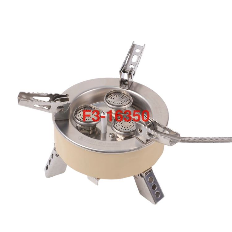 Outdoor portable three-core high-flame stove, camping, self-driving tour gas stove, picnic and camping gas three-head stove, source factory, source factory Specification image