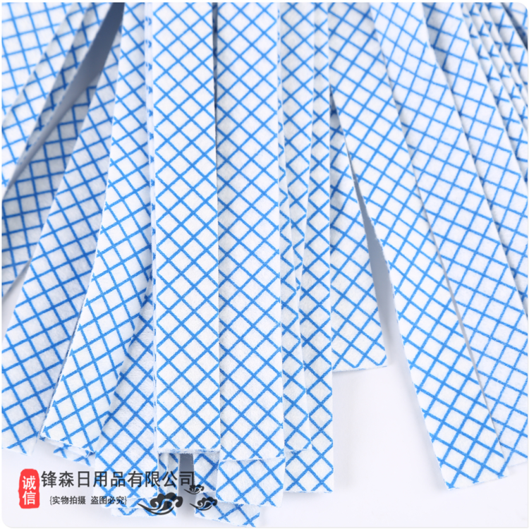 新款通用拖把头水刺无纺布替换头彩色布条墩布拖把头厂家直销白底实物图