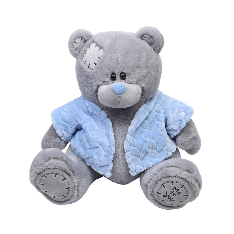 Soft little rabbit fur patch Bear plush toy 2020 Creative Bestseller Heart Coat Bear Doll Doll Specification image