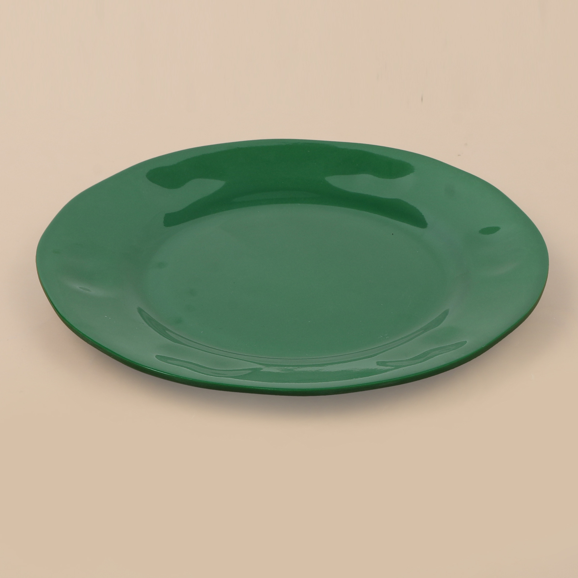 Green round melamine imitation porcelain flat plate, restaurant dish plate, soup bowl, commercial hotel deep plate, round plate, stir-frying plate full figure