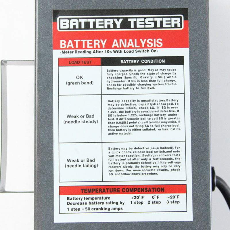 Electric bike battery tester, voltmeter, car battery tester, high-precision measuring instrument for battery quality Specification image