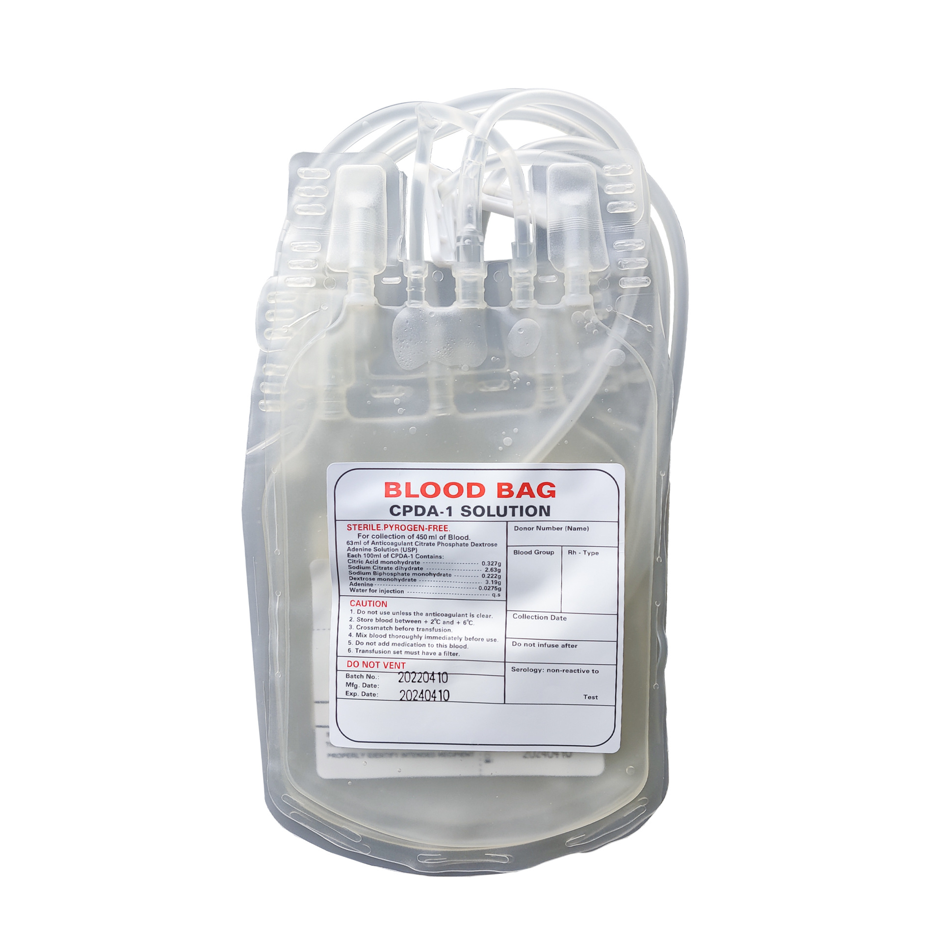 Disposable single-tube blood transfusion bags for foreign trade 100/250/350ml medical sterile large-capacity universal blood bags details Picture
