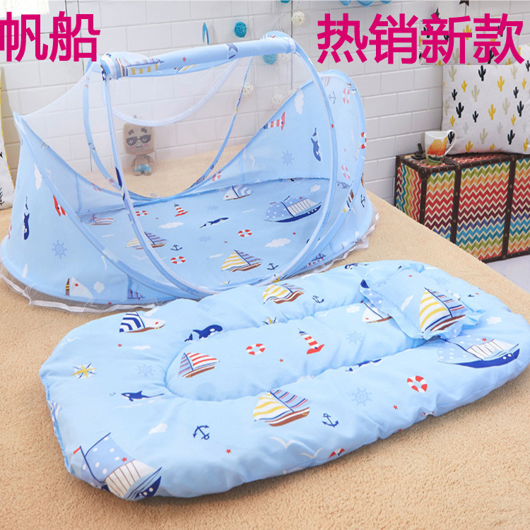 儿童蚊帐帆船可折叠宝宝蒙古包蚊帐新款婴儿蚊帐产品图