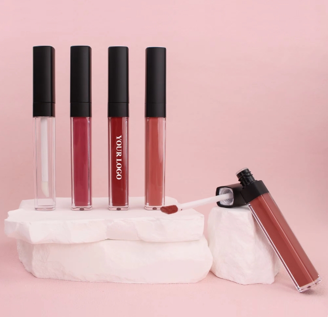 Velvet vegan sexy nude lip gloss, long-lasting moisturizing, non-stick to cups, women's matte makeup liquid full image