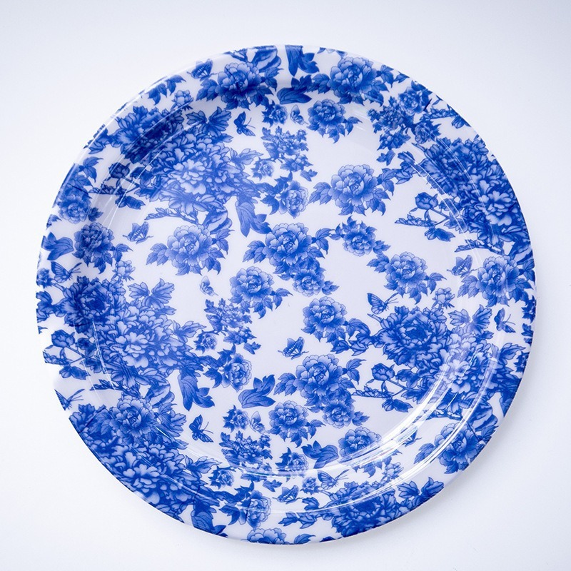 平盘盘子10寸/密胺拼盘/盘子/密胺/饺子盘产品图